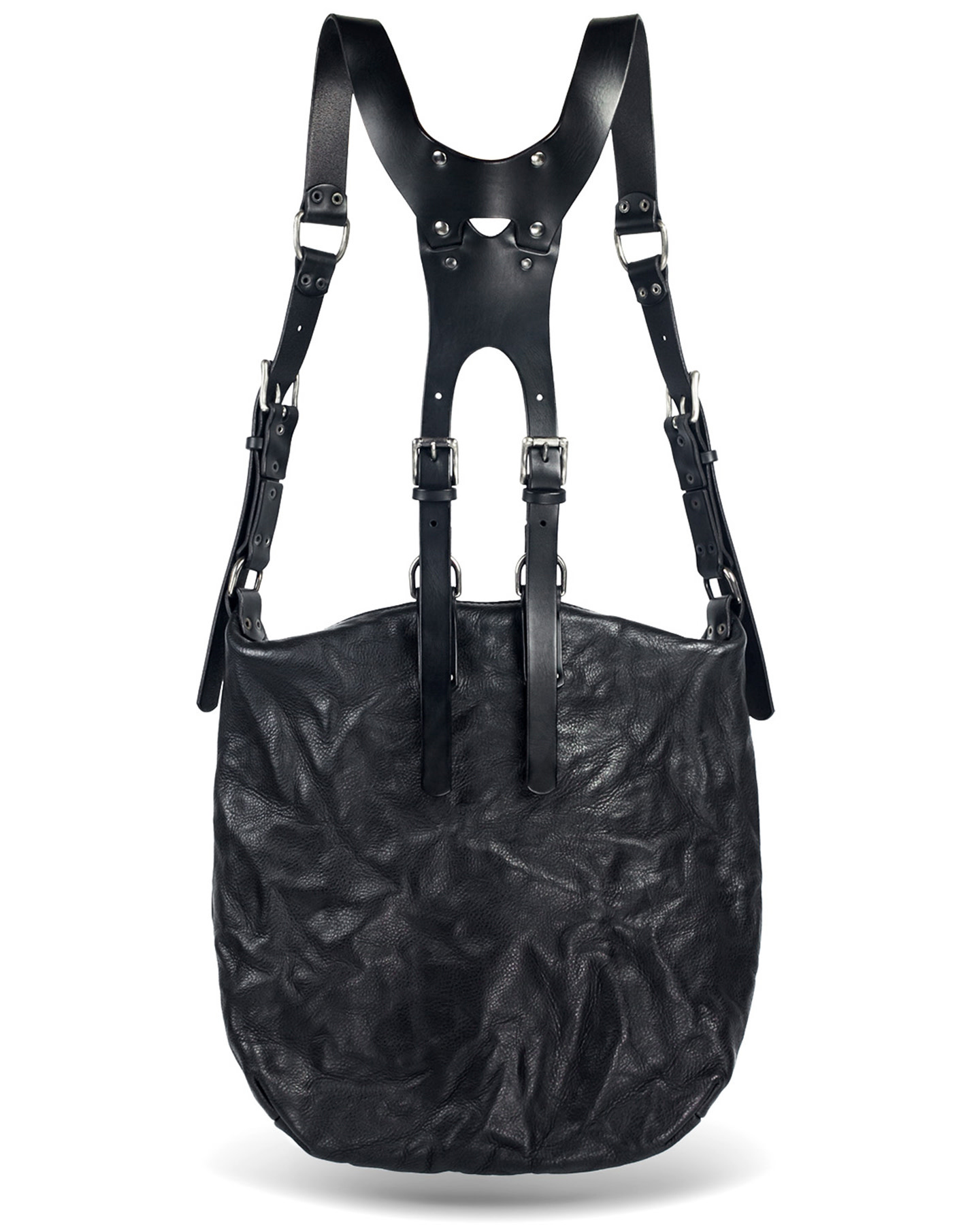 MAEKO LEATHER HARNESS BACKPACK