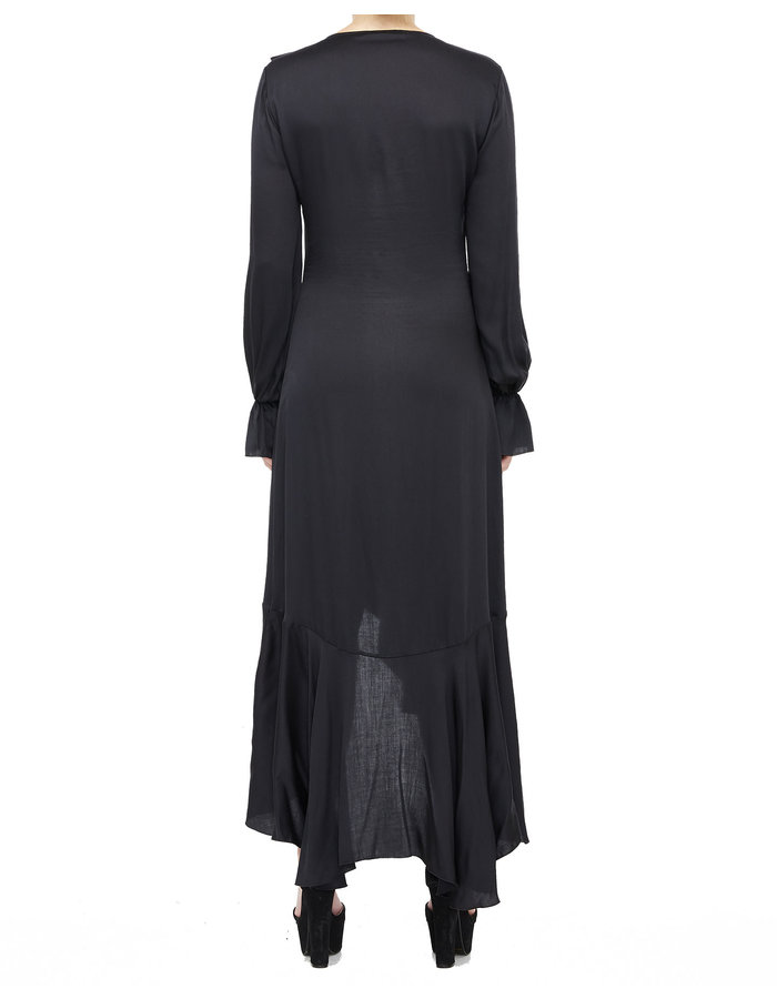 NOSTRA SANTISSIMA VISCOSE RUFFLED DRESS