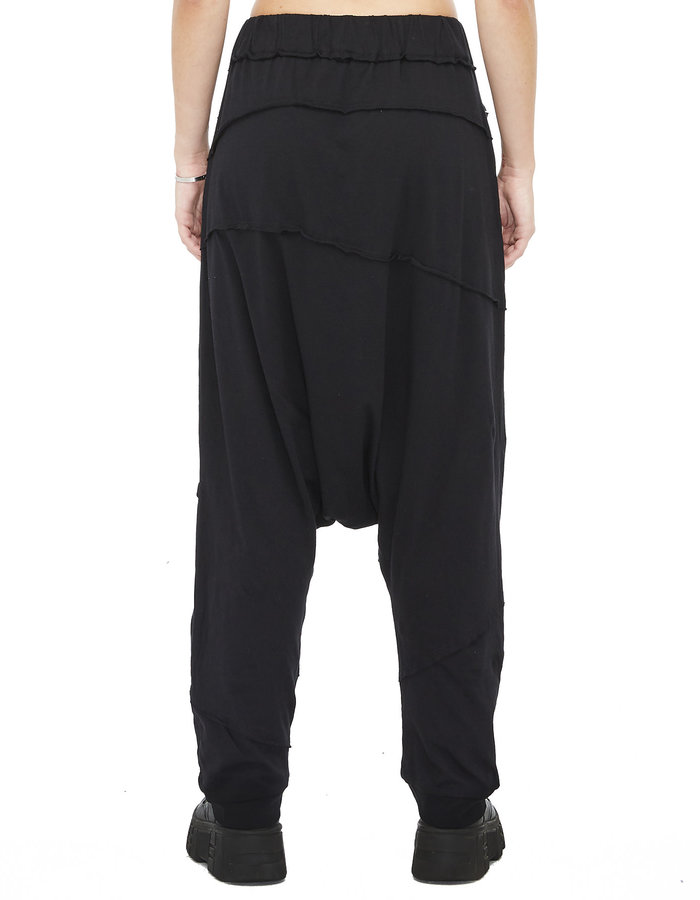 STUDIO B3 REVERSIBLE SEAMED COTTON DROP CROTCH PANT