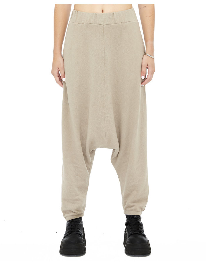 STUDIO B3 COZY KNIT DROP CROTCH PANT - BEIGE