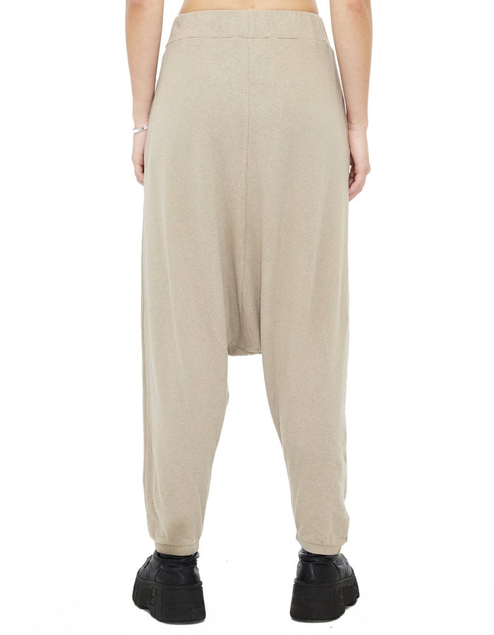 STUDIO B3 COZY KNIT DROP CROTCH PANT - BEIGE