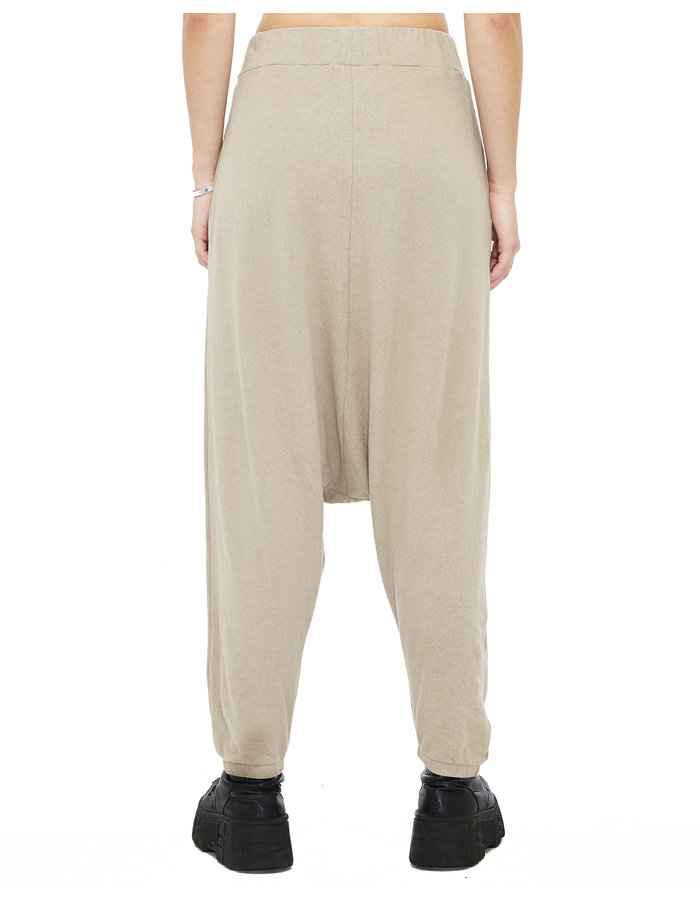 STUDIO B3 COZY KNIT DROP CROTCH PANT - BEIGE