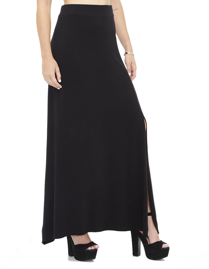 THOM KROM VISCOSE & MODAL SLIT SKIRT