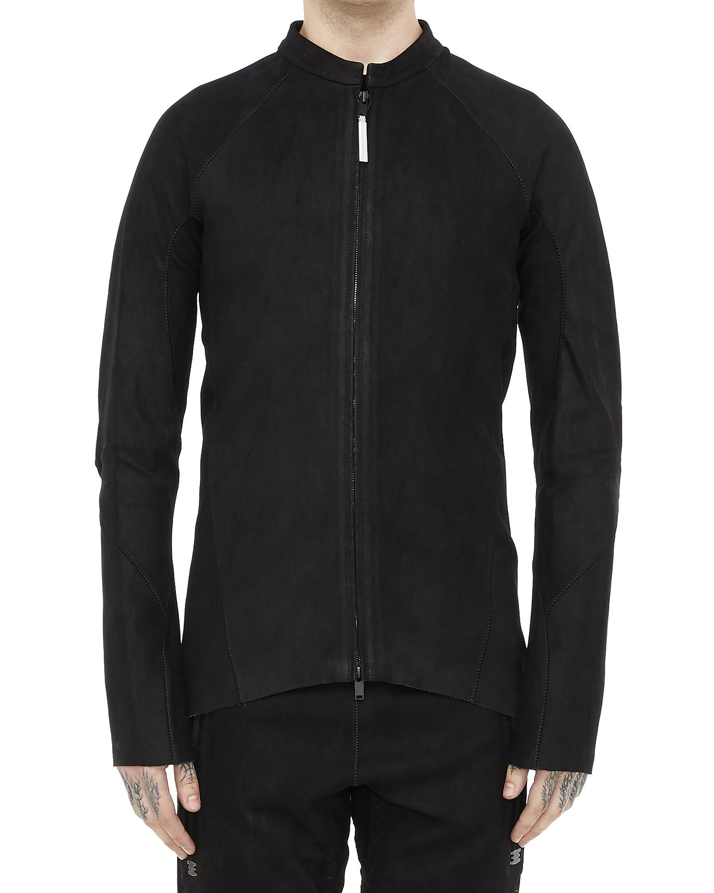 ARPENTEUR STRETCH LEATHER JACKET - BLACK