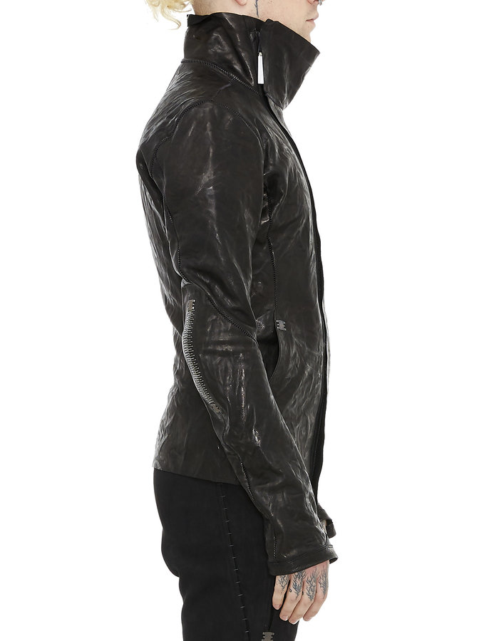 ISAAC SELLAM EXPERIENCE IMPARABLE ASYMMETRIC LAMBSKIN JACKET