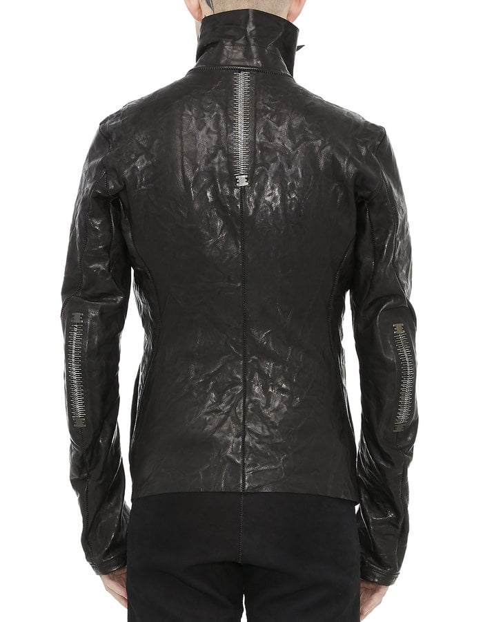 ISAAC SELLAM EXPERIENCE IMPARABLE ASYMMETRIC LAMBSKIN JACKET