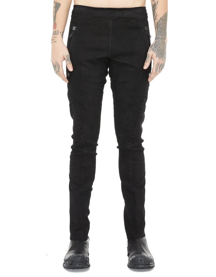 ISAAC SELLAM EXPERIENCE SOUSMARIN STRETCH LEATHER PANTS