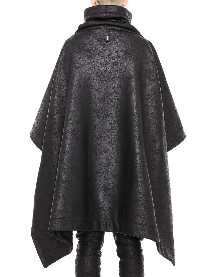 DAVIDS ROAD LEATHER EFFECT OVERSIZE SWEATSHIRT PONCHO