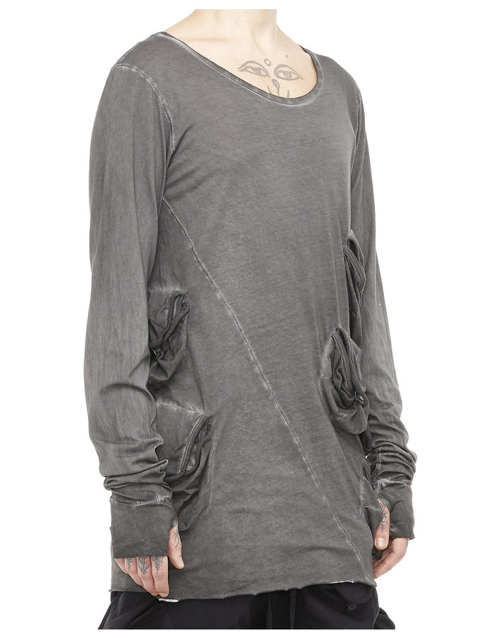 ARMY OF ME LONG SLEEVED CARGO T-SHIRT 50 - ANTHRACITE
