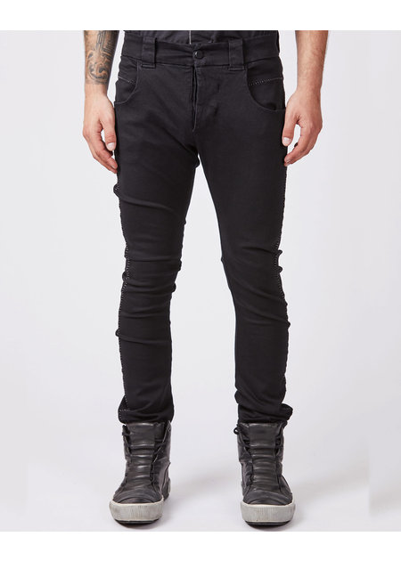 THOM KROM STRETCH SLIM SCAR JEAN - BLACK