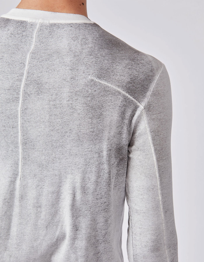 THOM KROM STRETCH COTTON FITTED LONGSLEEVE - DIRTY WHITE