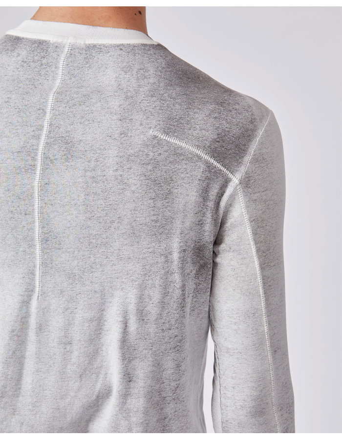 THOM KROM STRETCH COTTON FITTED LONGSLEEVE - DIRTY WHITE