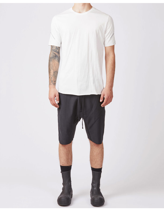 THOM KROM FITTED COTTON RAW HEM T-SHIRT - OFF WHITE