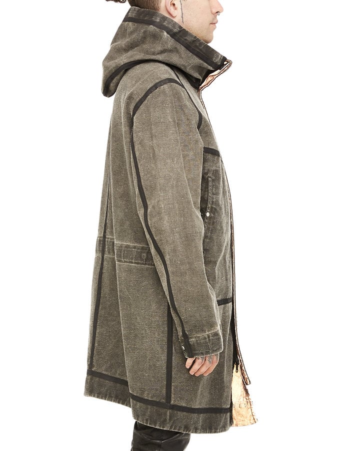 ISAAC SELLAM EXPERIENCE HESITANT REFLECTIVE REVERSIBLE PARKA - COPPER