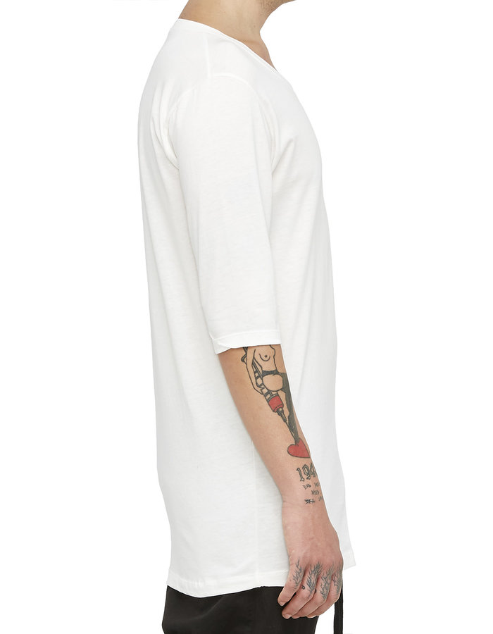 LA HAINE INSIDE US FITTED 3/4 SLEEVE T-SHIRT - WHITE