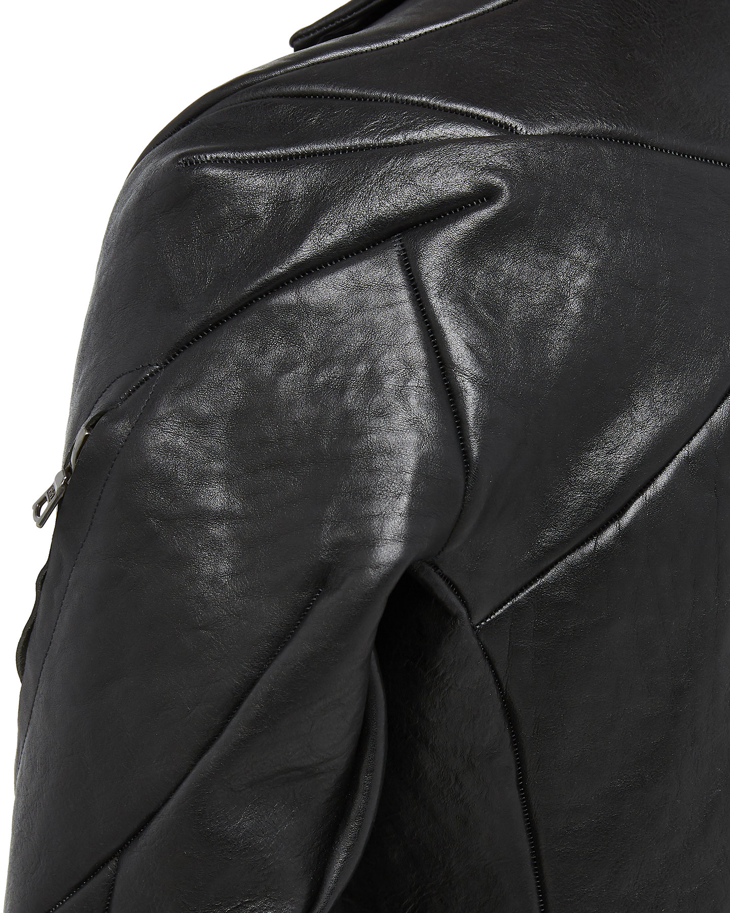 Distorted Motocycle Leather Jacket - Ready to Wear