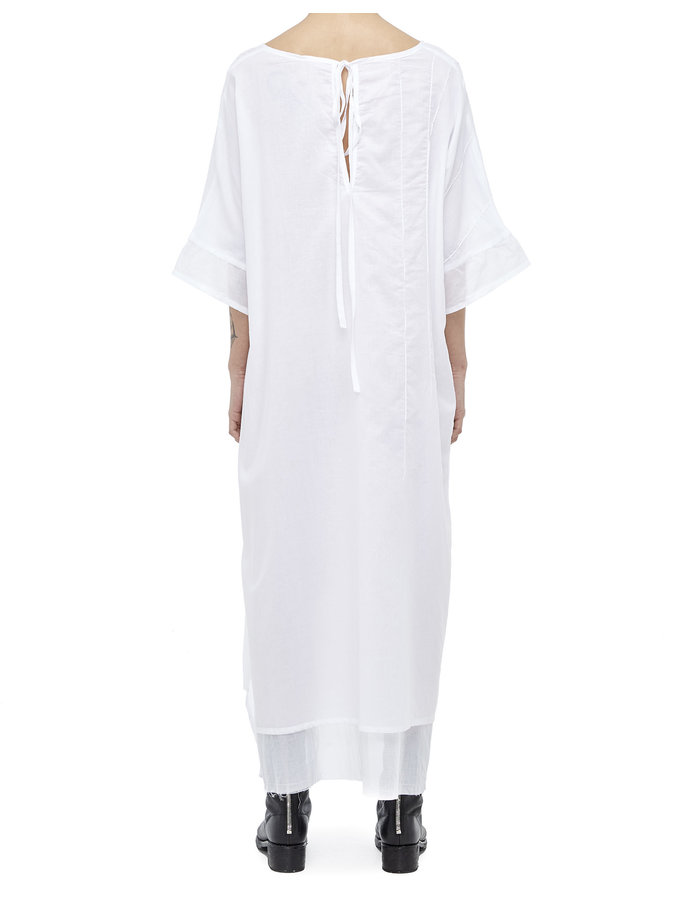 STUDIO B3 OVERSIZED COTTON GAUZE TUNIC - WHITE