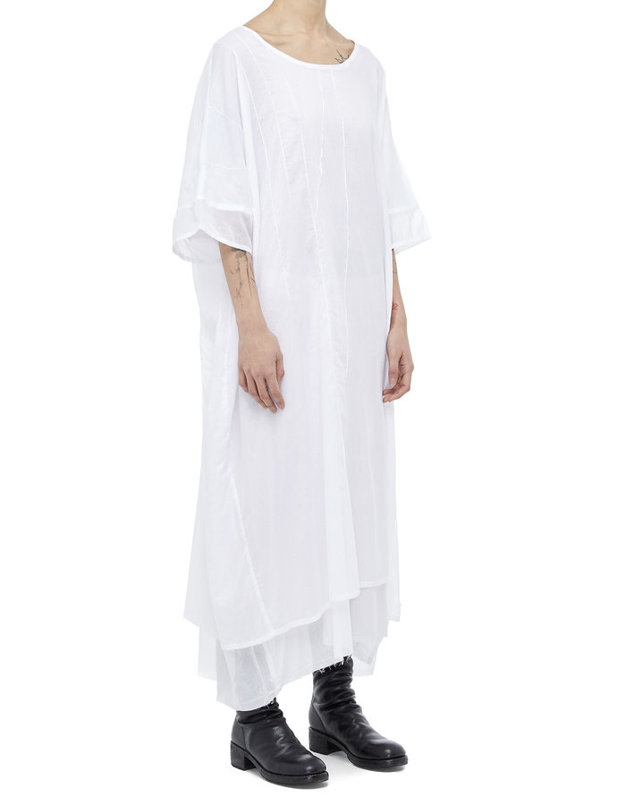 STUDIO B3 OVERSIZED COTTON GAUZE TUNIC - WHITE