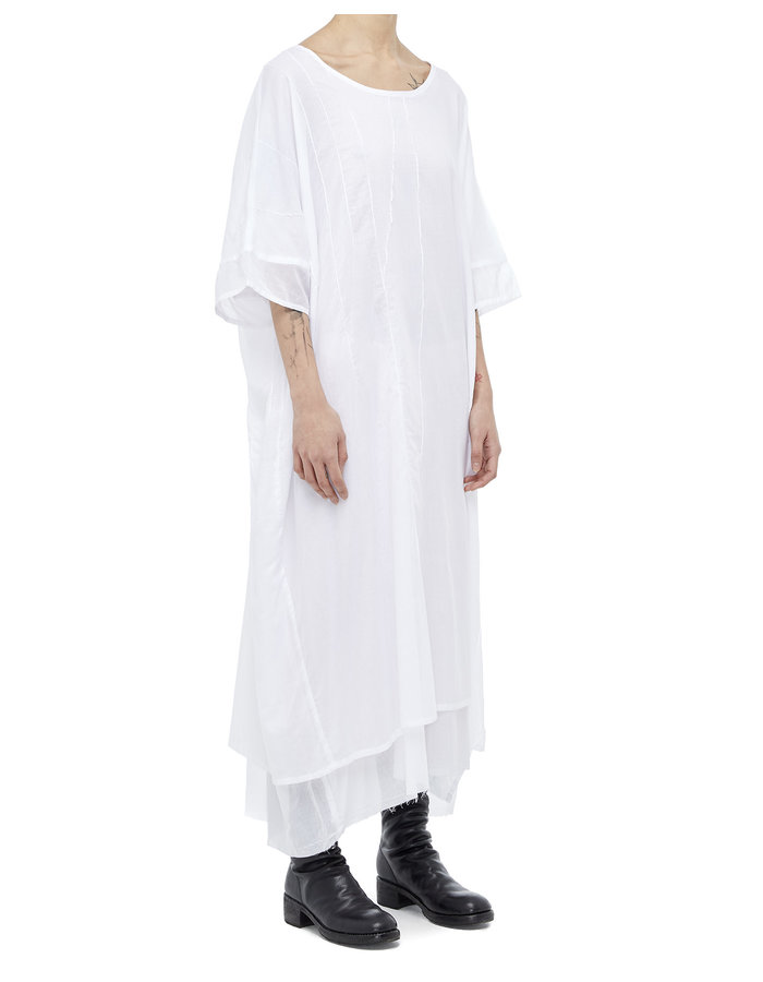 STUDIO B3 OVERSIZED COTTON GAUZE TUNIC - WHITE