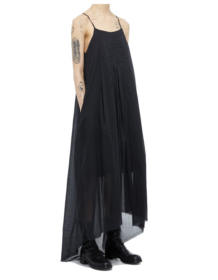 STUDIO B3 COTTON GAUZE MAXI DRESS - BLACK