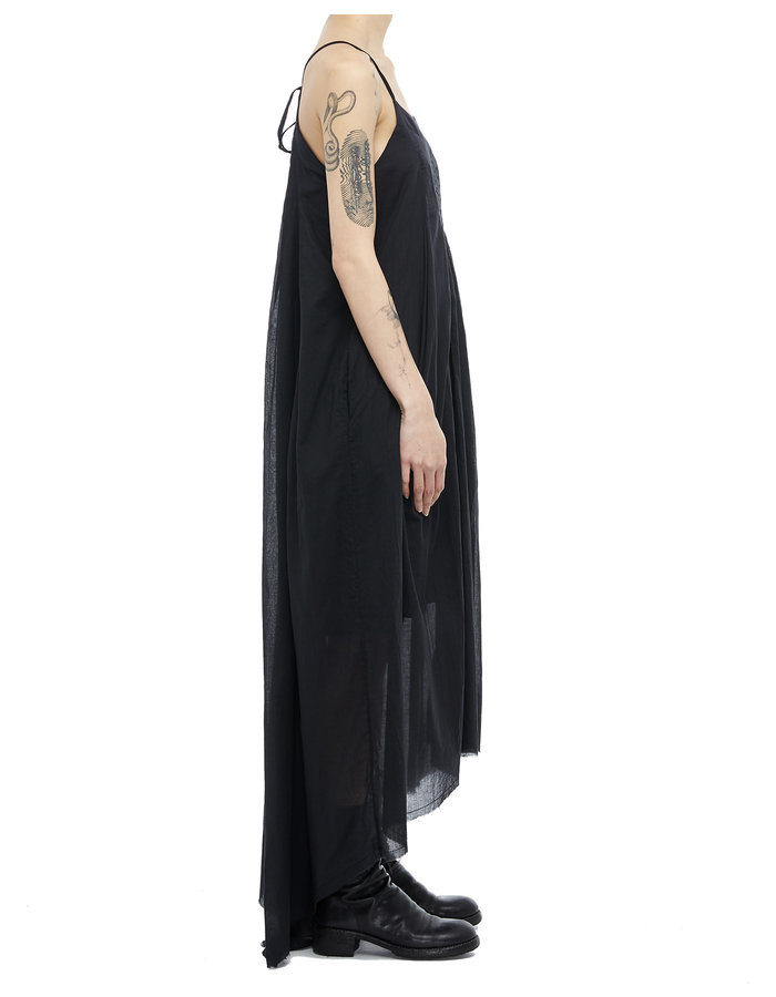 STUDIO B3 COTTON GAUZE MAXI DRESS - BLACK