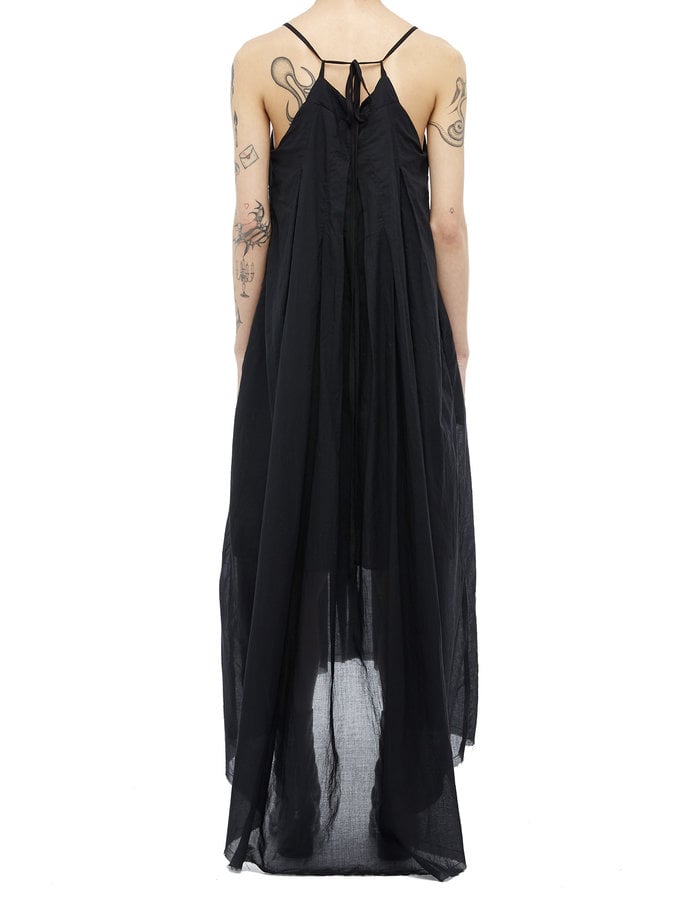 STUDIO B3 COTTON GAUZE MAXI DRESS - BLACK