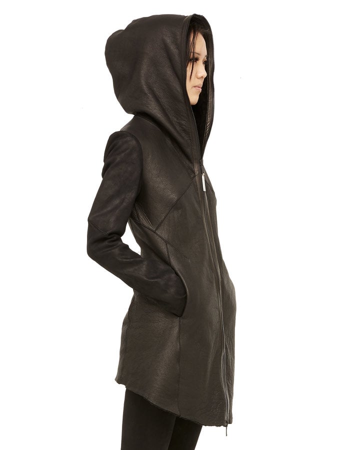 ISAAC SELLAM EXPERIENCE CHALEUREUSE HOODED SHEARLING COAT