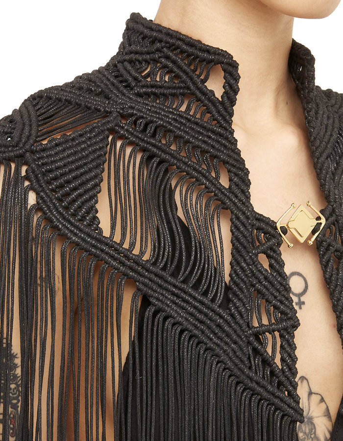 OROPENDOLA HOPU BRAIDED BOLERO - BLACK