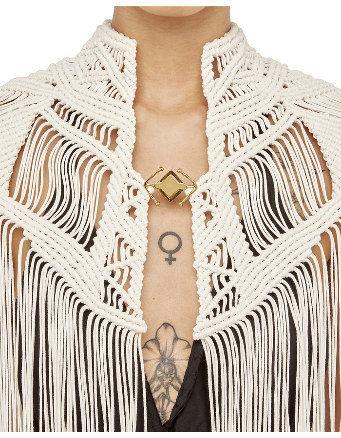 OROPENDOLA HOPU BRAIDED BOLERO - IVORY