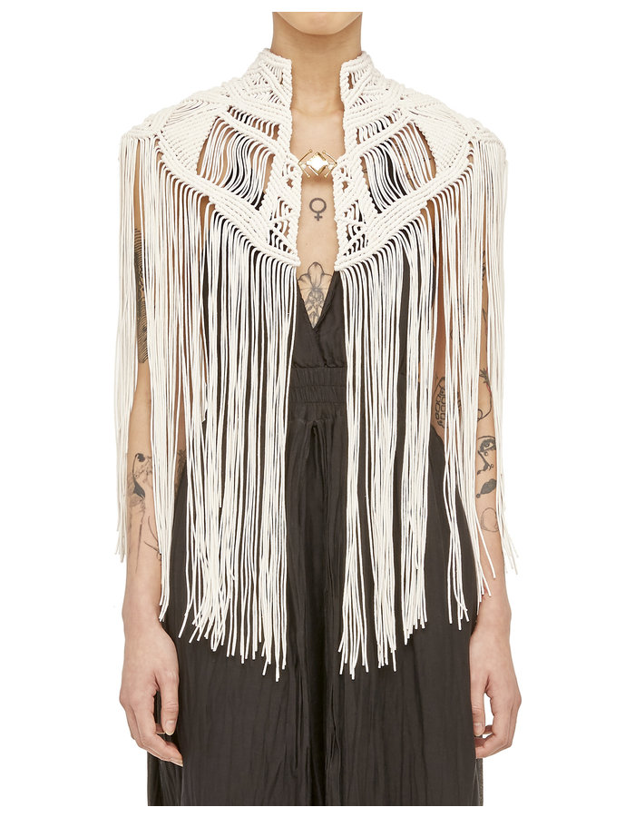 OROPENDOLA HOPU BRAIDED BOLERO - IVORY