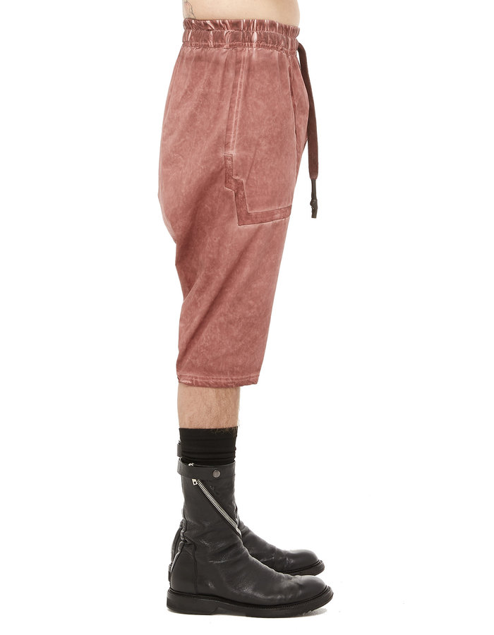 69 BY ISAAC SELLAM LC POPLIN DROP CROTCH CROPPED PANTS - DIRTY RED