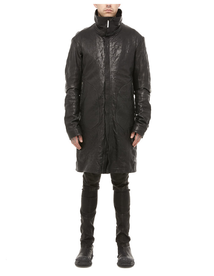 ISAAC SELLAM EXPERIENCE PERTINENT LAMBSKIN THINDOWN LINED COAT