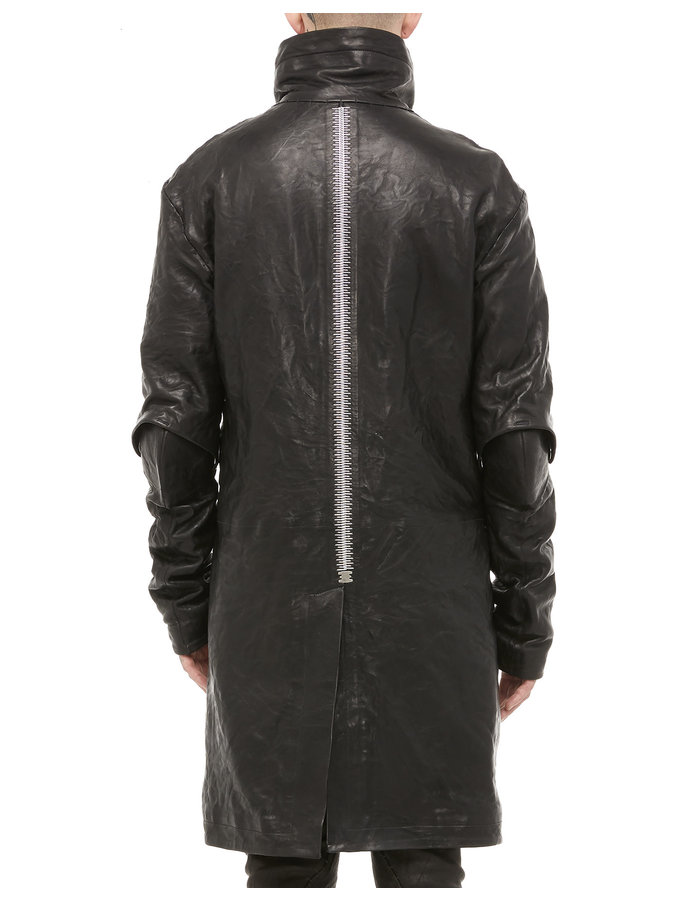 ISAAC SELLAM EXPERIENCE PERTINENT LAMBSKIN THINDOWN LINED COAT