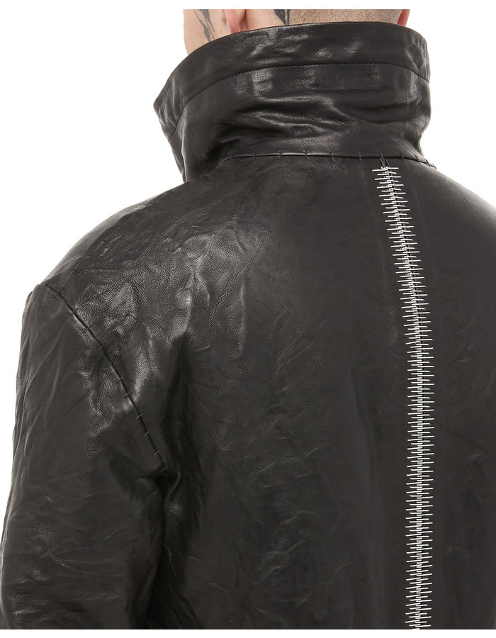 ISAAC SELLAM EXPERIENCE PERTINENT LAMBSKIN THINDOWN LINED COAT