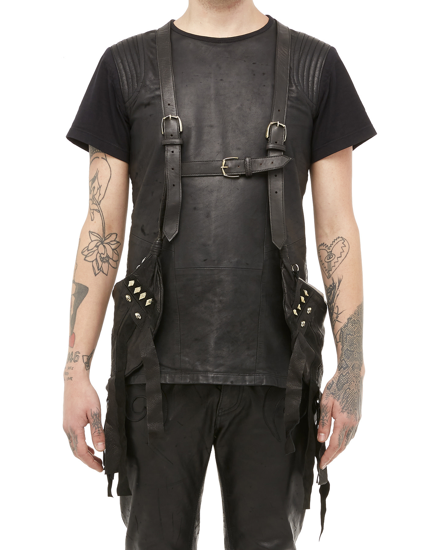 New Arrival Steampunk Leather Suspender Holster Bag Double Harness