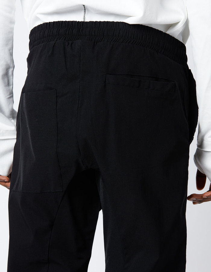 THOM KROM VISCOSE & NYLON CURVED ZIP POCKET JOGGER