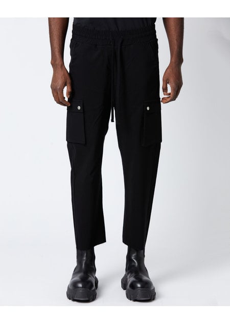 THOM KROM VISCOSE & NYLON SNAP POCKET CARGO PANTS