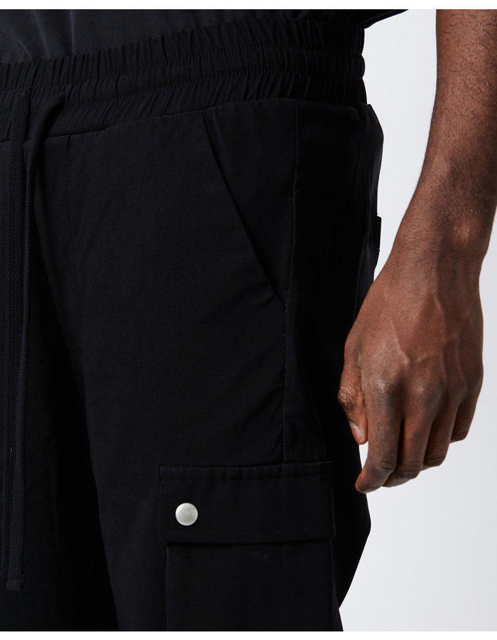 THOM KROM VISCOSE & NYLON SNAP POCKET CARGO PANTS