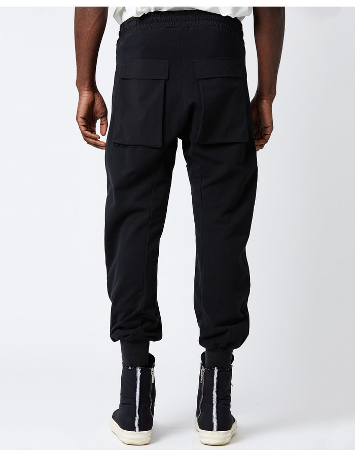 THOM KROM STRETCH COTTON RELAXED JOGGER - BLACK
