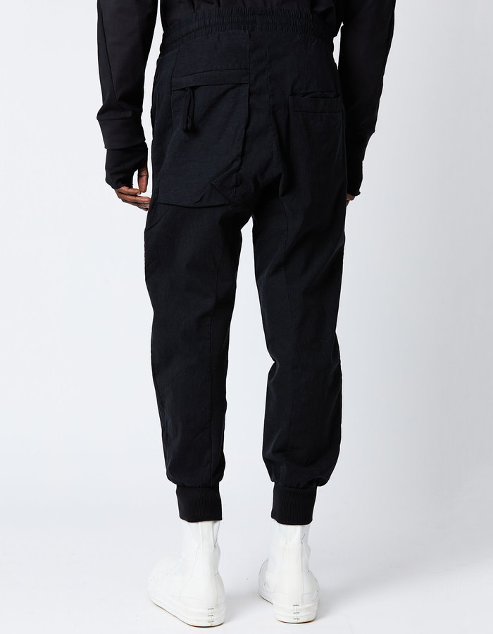 THOM KROM VISCOSE & LINEN STRETCH RIB CUFF JOGGER