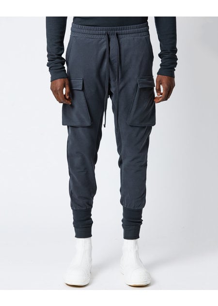 THOM KROM STRETCH COTTON DOUBLE CUFF CARGO JOGGER - FOREST