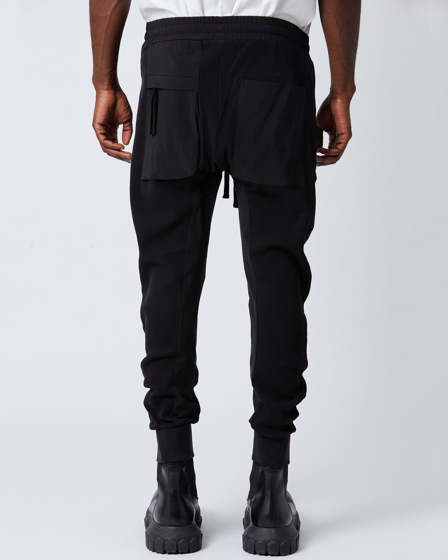 Stretch Cotton Waffle Knit Joggers by Thom Krom