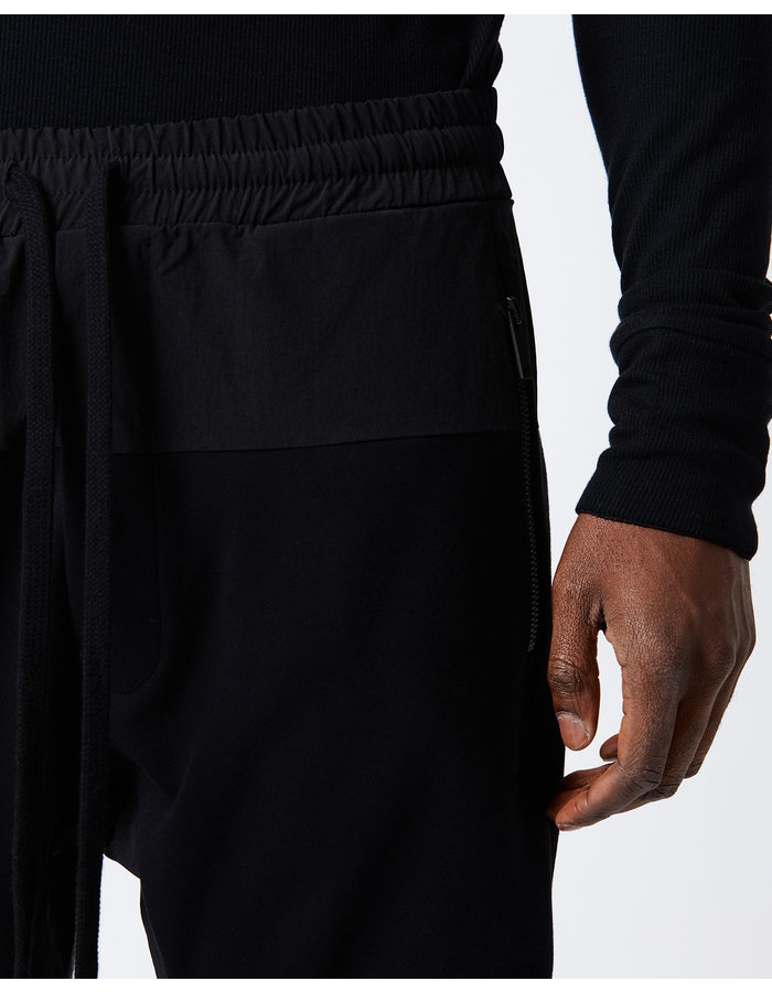 THOM KROM NYLON PANELED RIB CUFF JOGGER