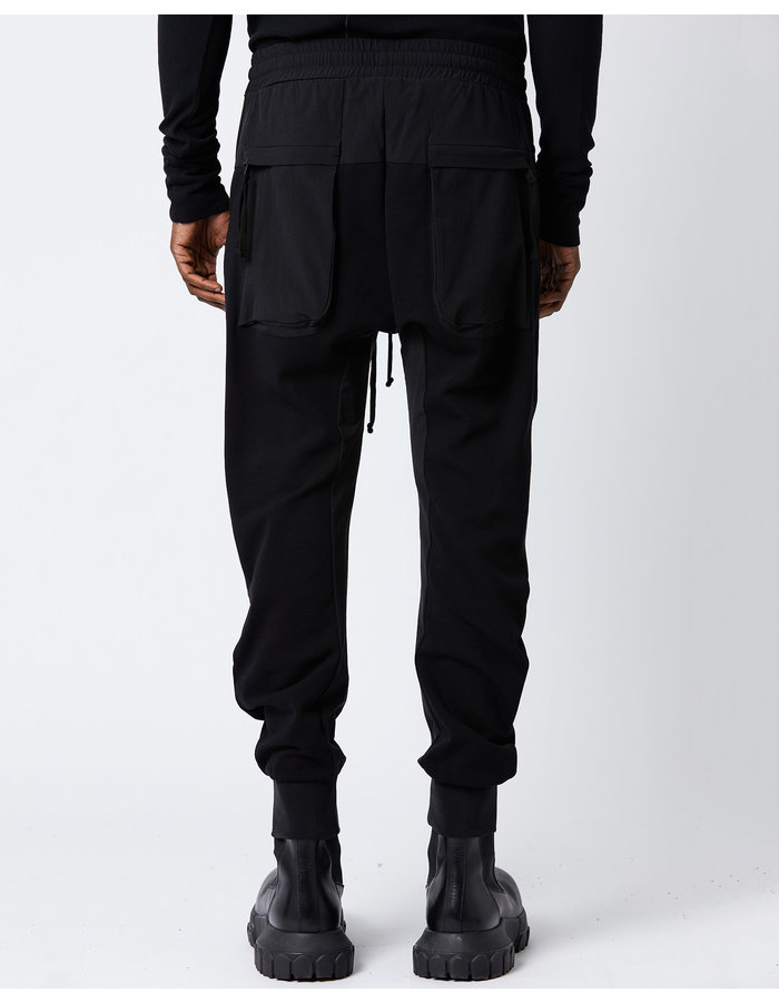 THOM KROM NYLON PANELED RIB CUFF JOGGER