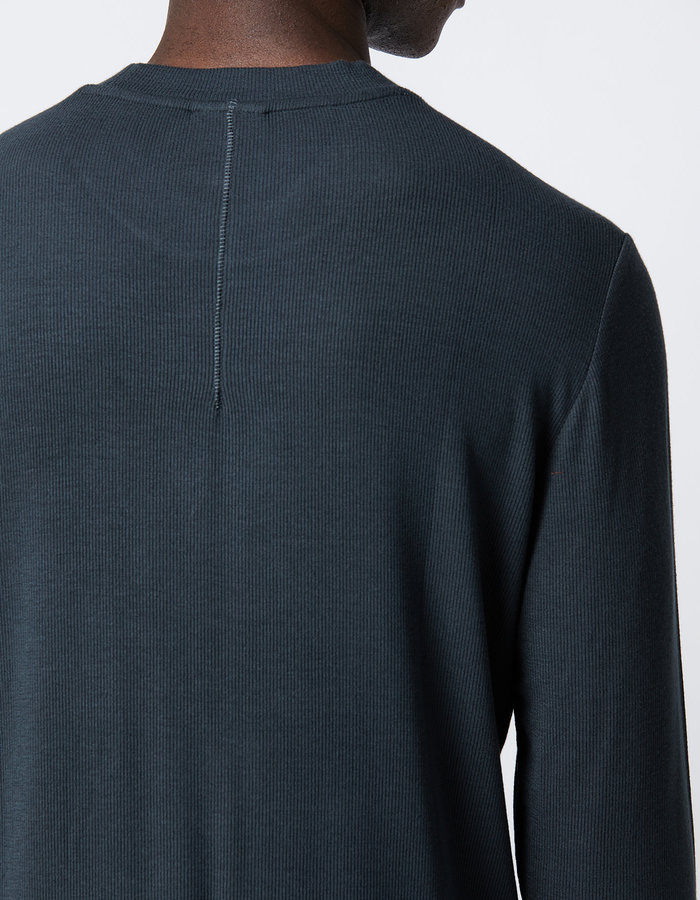 THOM KROM RIBBED MODAL FITTED LONGSLEEVE - FOREST