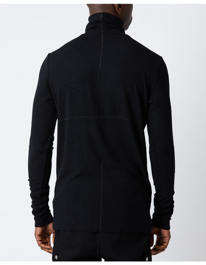 THOM KROM RIBBED MODAL FITTED TURTLENECK - BLACK