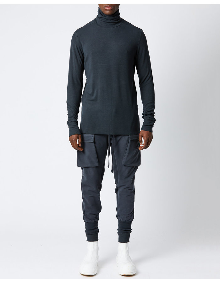 THOM KROM RIBBED MODAL FITTED TURTLENECK - FOREST