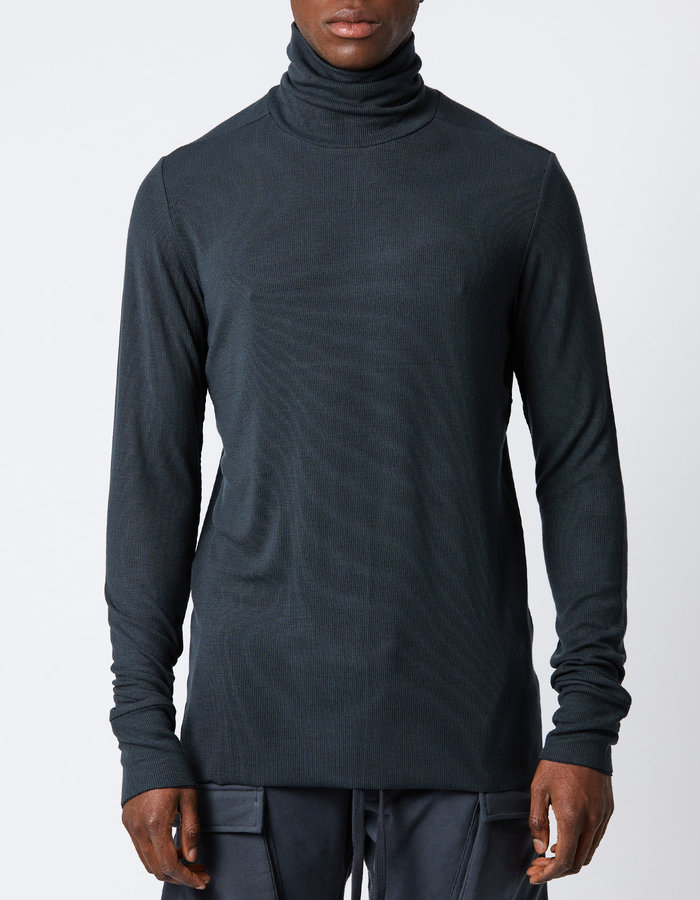 THOM KROM RIBBED MODAL FITTED TURTLENECK - FOREST