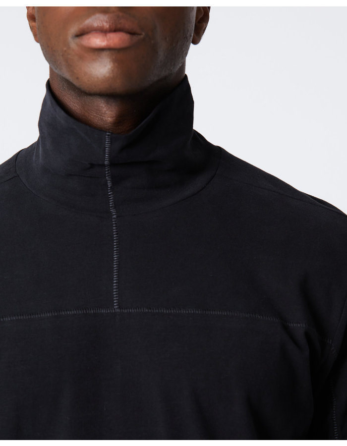 THOM KROM STRETCH COTTON GLOVED TURTLENECK - BLACK