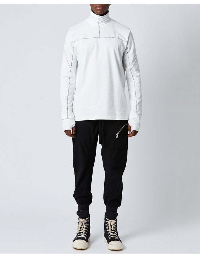 THOM KROM STRETCH COTTON GLOVED TURTLENECK - OFF WHITE